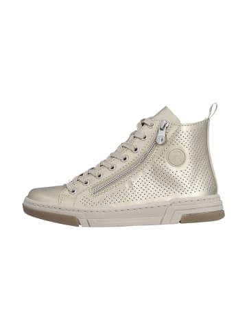 rieker Aleria High-Top-Sneaker aus Leder Gold
