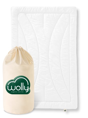 wolly MYWOOL Ganzjahresbettdecke ''MEDIUM'' in Naturweiß
