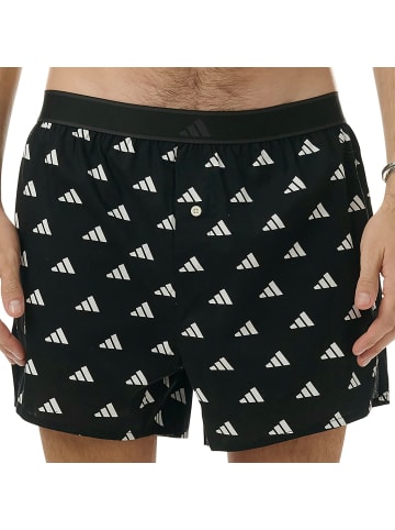 adidas Web-Boxershorts 2er Pack in Schwarz/Weiß