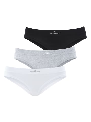 Copenhagen Studios Bikinislip in schwarz, weiß, grau meliert