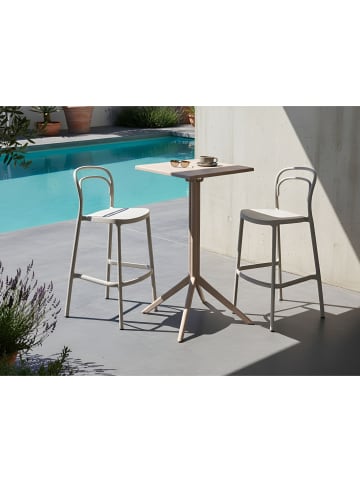 Beliani Gartentisch LEMNOS in Beige - (W) 60 x (H) 111 x (L) 60 cm