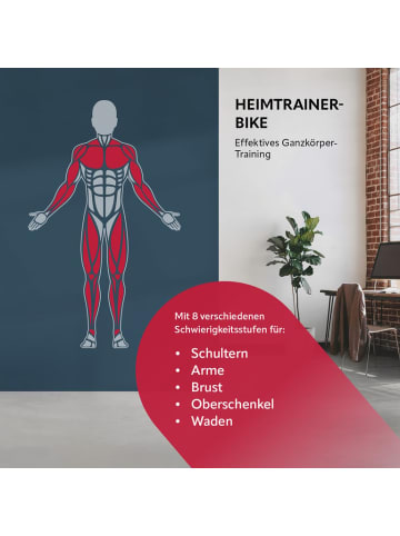 VITALmaxx Heimtrainer Fitness Bike - Magnetische Bremse mit Expanderbänder