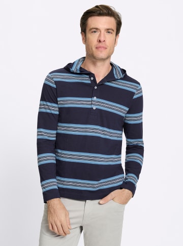 WITT WEIDEN Kapuzen-Shirt in marine-gestreift