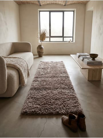 KADIMA DESIGN Teppich Hochflor Shaggy Waschbar Einfarbig RHEIN Strapazierfähig in Taupe