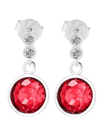 Adeliás Damen 925 Silber Ohrringe Ohrstecker mit funkelnden Zirkonia in silber