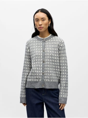 Object Strickjacke in Medium Grey Melange