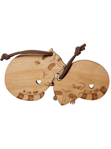 Mr. & Mrs. Panda Schlüsselanhänger Waschbär ZweiMenschkeit ohne Spruch in Braun