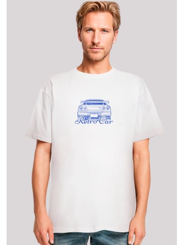 F4NT4STIC Heavy Oversize T-Shirt Retro Car Oversize Japanese Streetstyle in weiß