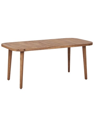 Beliani Gartentisch PARAGGI in Braun - (W) 90 x (H) 77 x (L) 180 cm