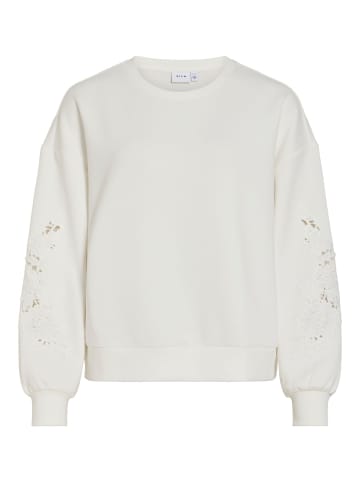 Vila Langärmeliges Sweatshirt in Cloud Dancer