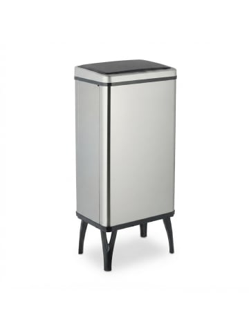 relaxdays Mülleimer mit Sensor in Silber - 50 Liter