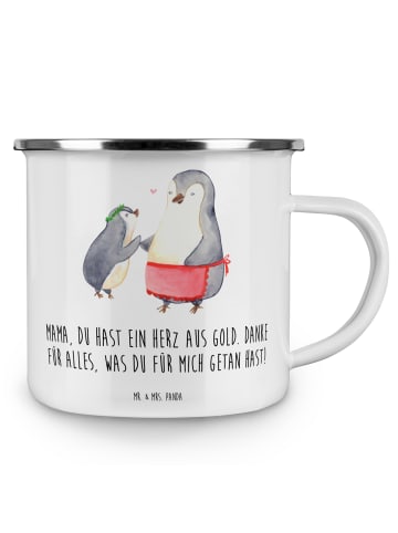 Mr. & Mrs. Panda Tasse Mama Herz Gold mit Spruch in Weiß