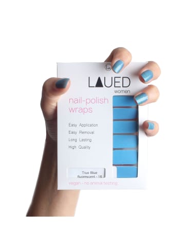 VARGU LAUED Nagelfolien fluorescent in True Blue