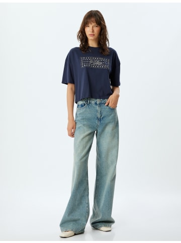 KOTON T-shirt in Marineblau
