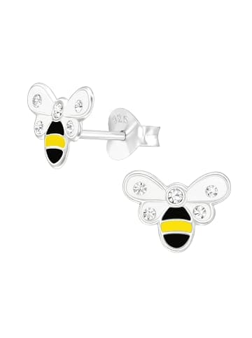 Alexander York Ohrstecker BIENE Kristall weiß in 925 Sterling Silber, 2-tlg. in yellow