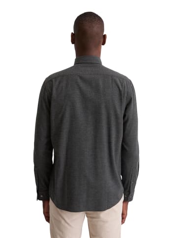 Marc O'Polo Hemd regular in multi/dark grey melange