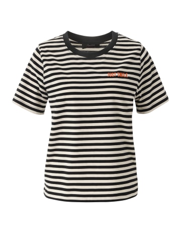 Aniston CASUAL T-Shirt in schwarz-wollweiß-orange-gelb