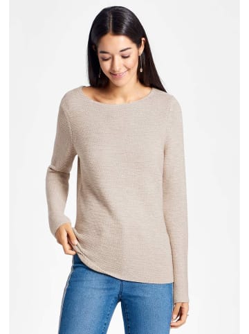 PETER HAHN Pullover cotton in SAND-MELANGE