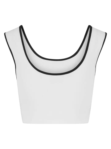 Urban Classics Urban Classics Cropped T-Shirts in white/black+white/black