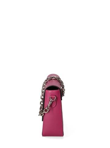 John Richmond Schultertasche in FUCHSIA AND SILVER