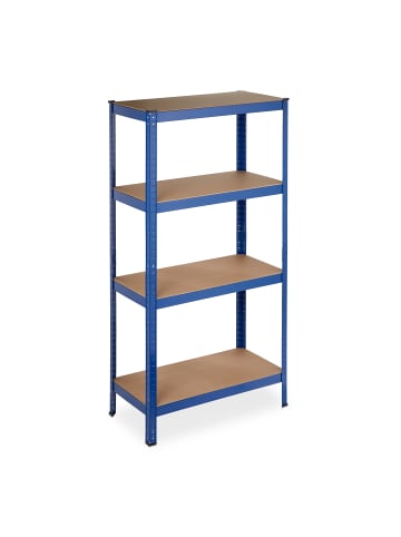relaxdays Schwerlastregal in Blau - (B)80 x (H)157 x (T)41 cm