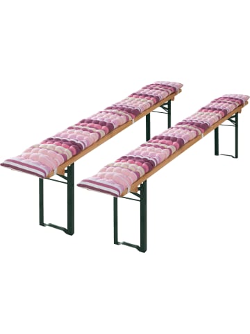 REDBEST Baumwolle, Gewebt Bierbank-Auflage 2er-Pack in pink