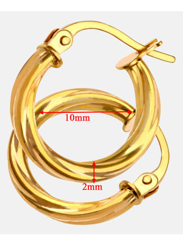 Diamant L'éternel Creolen aus 375 Gelbgold