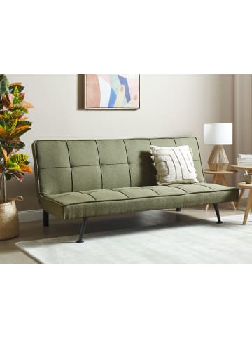 Beliani 3-Sitzer Sofa HASLE in Grün/Silber - (W) 168 x (H) 77 x (L) 88 cm