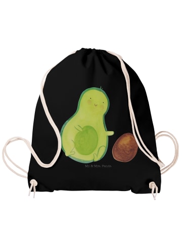 Mr. & Mrs. Panda Stoffbeutel Avocado Kern rollt ohne Spruch in Schwarz