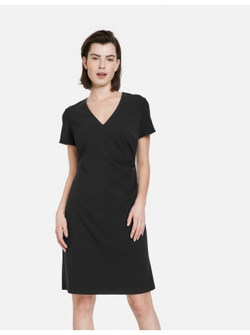 TAIFUN Kleid Langarm kurz in Schwarz