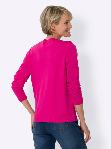 Sieh an! Langarm-Pullover in fuchsia