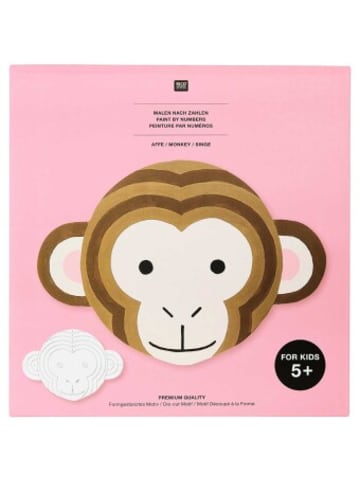 Rico Design Nonbook - Malen nach Zahlen Set, Affe, FSC 100%