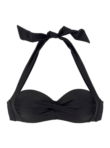 LASCANA Bügel-Bandeau-Bikini-Top in schwarz