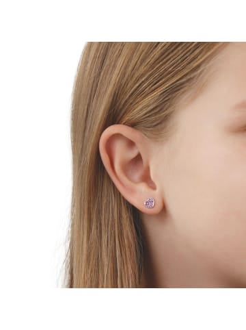 Tom Tailor Ohrstecker Silber 925, rhodiniert in pink