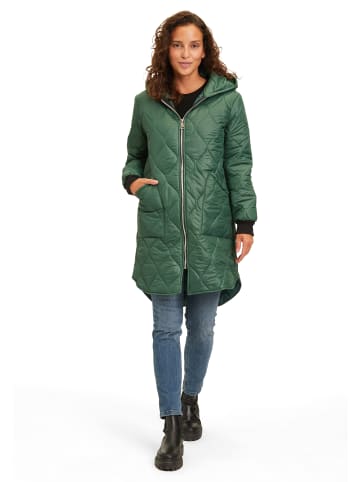 AMBER & JUNE Steppjacke mit Kapuze in Bistro Green