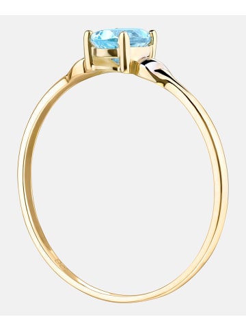 Diamant L'éternel Ring aus 375 Gelbgold mit Topas