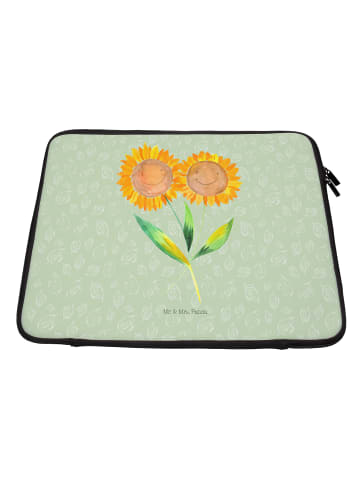 Mr. & Mrs. Panda Notebook Tasche Blume Sonnenblume ohne Spruch in Blattgrün