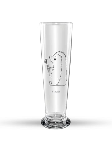 Mr. & Mrs. Panda Bierglas Igel Blumen ohne Spruch in Transparent