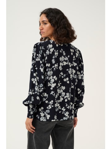 Kaffe Kurzarm-Bluse KAalice Baggy fit in Marine Flower