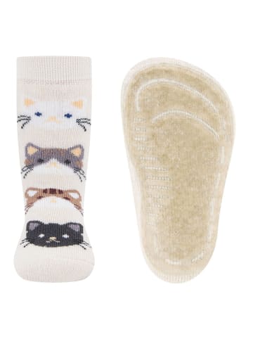 ewers Stoppersocken Katzen in .elfenbein