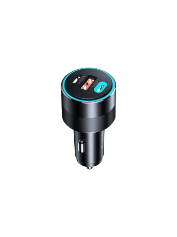 Wisam® Choetech Autoladegerät 130W 2x USB C 1x USB A (schwarz)