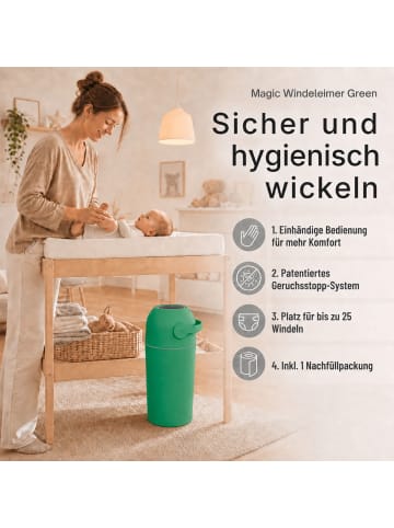 Kinderhaus Blaubär Magic Majestic Windeleimer TOP in Green