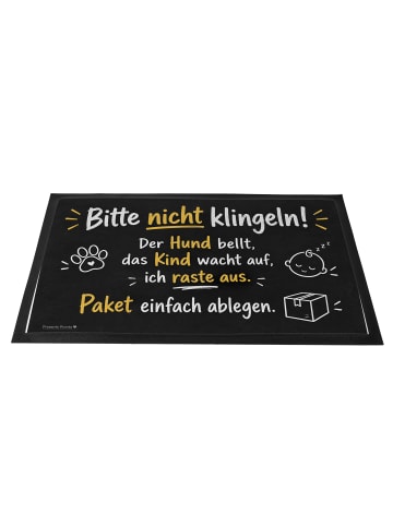 Mr. & Mrs. Panda Schmutzfangmatte Fußmatte Humorvoll Design mit ... in Weiß