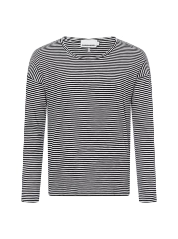 armedangels Langarmshirt in schwarz weiß