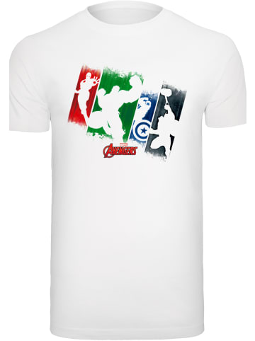 F4NT4STIC T-Shirt 'Marvel Avengers Team Punch Out' in weiß