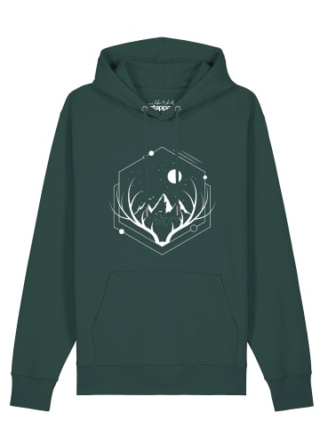 wat? Apparel Sweatshirt Wanderlust at night in Glazed Green