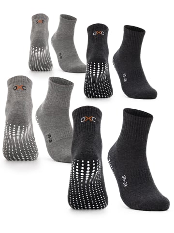 Occulto 4er Pack Stoppersocken Madeleine in Schwarz/Grau