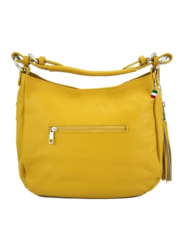 Florence Leder Schultertasche, Shopper Florence Tasche gelb ca. 30cm