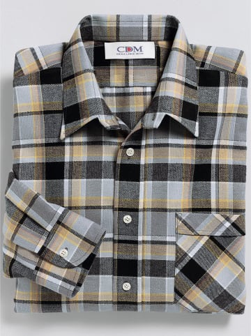 WITT WEIDEN Schlupf-Hemd in grau-kariert