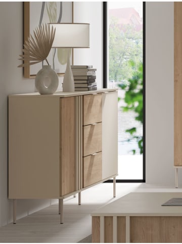 Feldmann-Wohnen Sideboard Rodgau Kaschmir / Eiche Artisan 165 / 40 / 92cm